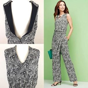 TALBOTS 14W Sleeveless Romper Jumpsuit Paisley